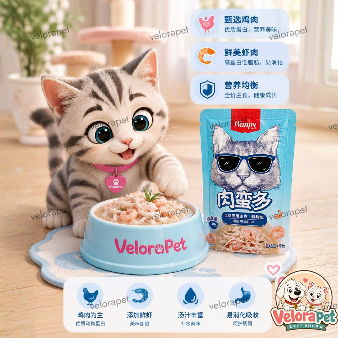پوچ جدید گربه ونپی با طعم مرغ و میگو