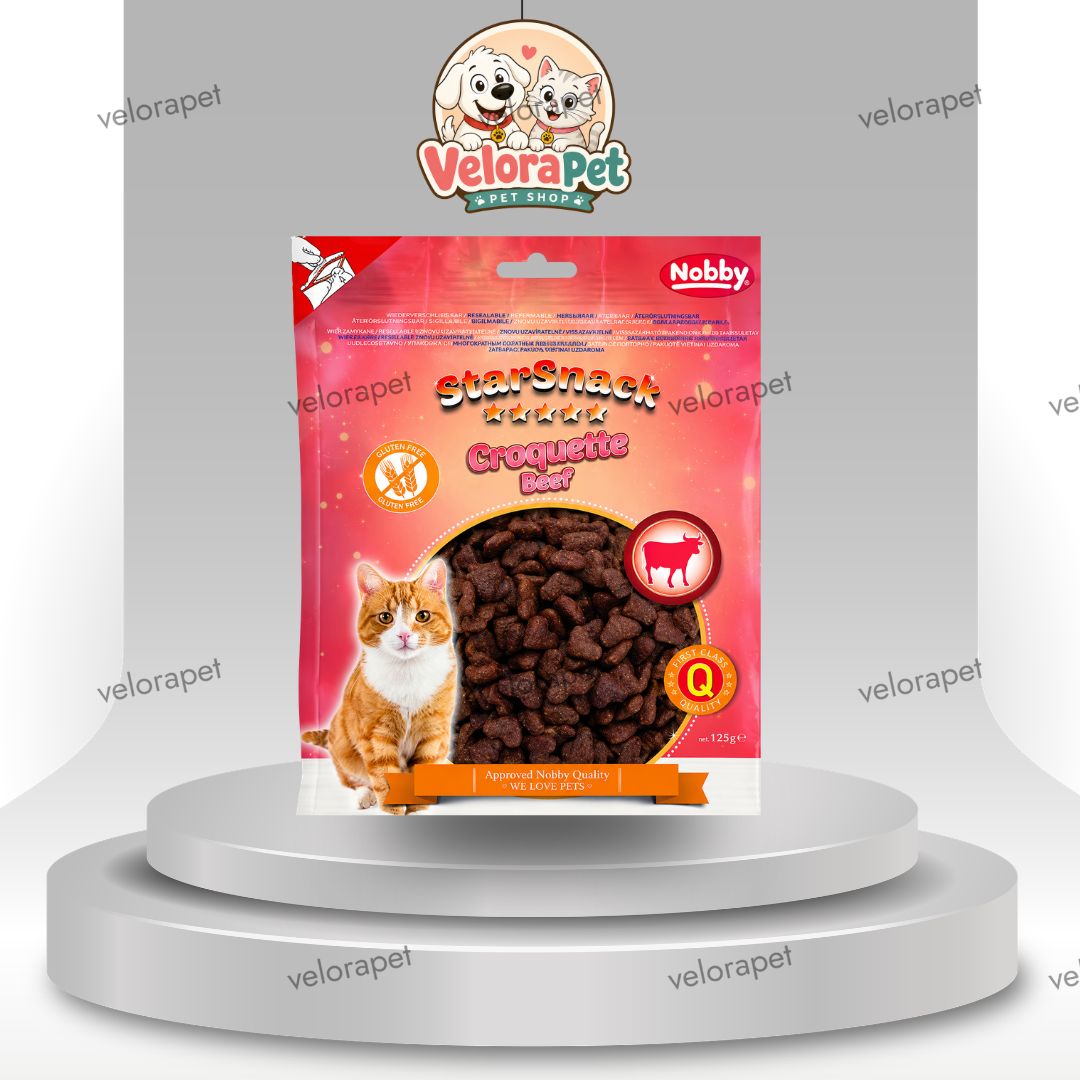 تشویقی کرانچی گربه نوبی طعم گوساله وزن 125 گرم