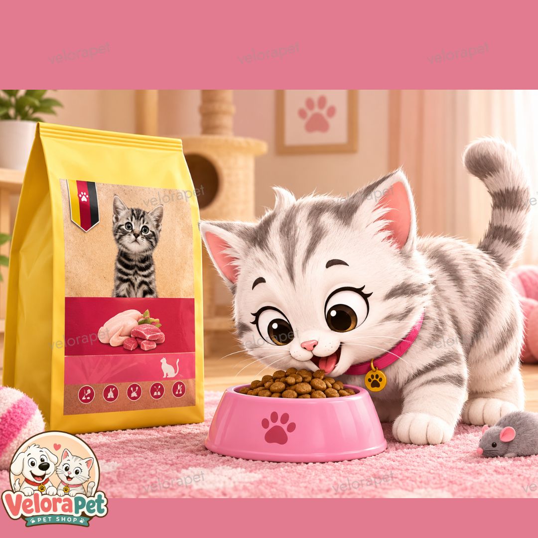 غذا خشک گربه نابالغ اومرو طعم گوشت و مرغ وزن 10 کیلوگرم