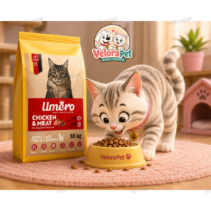 غذا خشک گربه برند اومرو Umero مدل بالغ طعم مرغ و گوشت 10 کیلو گرم